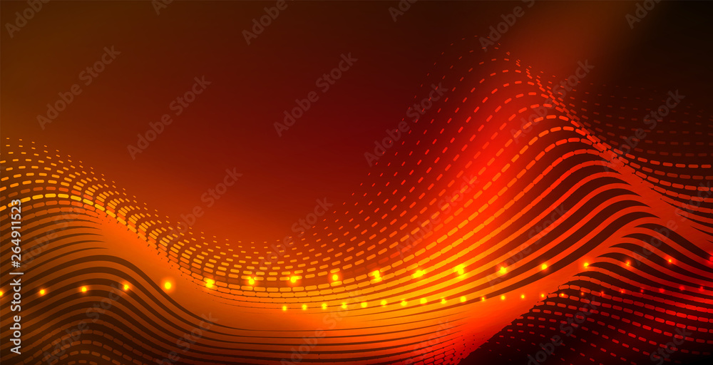 Neon wave background Neon wave background