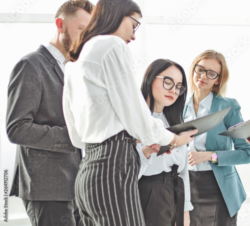 image of a modern business team discussing new ideas