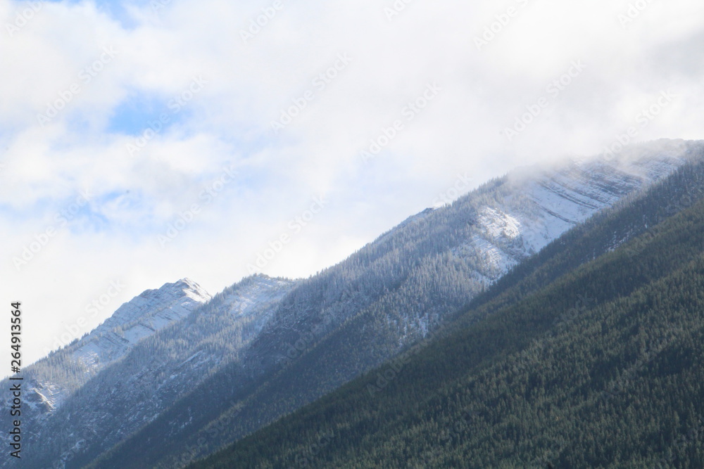 Mountain Turning White, Banff National Park, Alberta