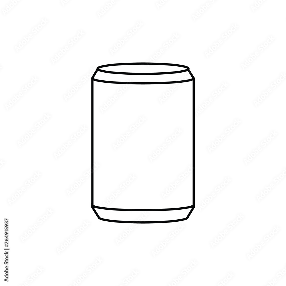 Tin can line icon. linear style sign Tin can line icon. linear style sign