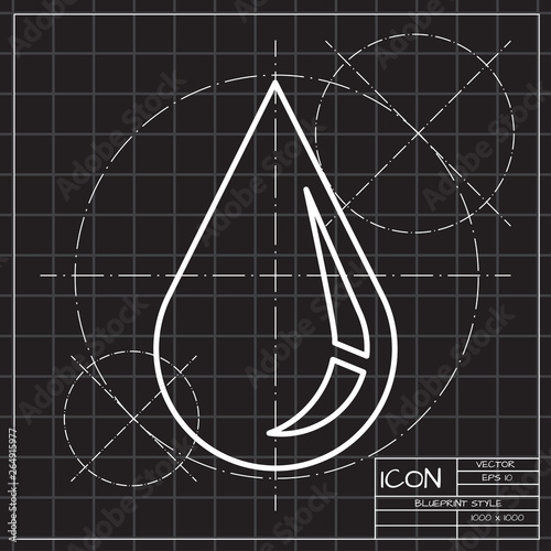 liquid drop illustration. Water supply vector icon
