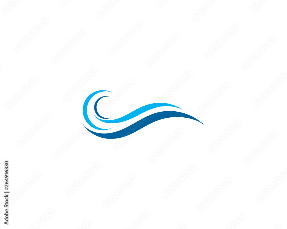 Water Wave Icon Logo Template vector design 