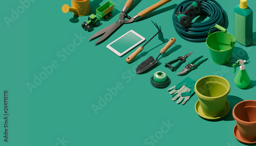 Gardening and horticulture tools collection