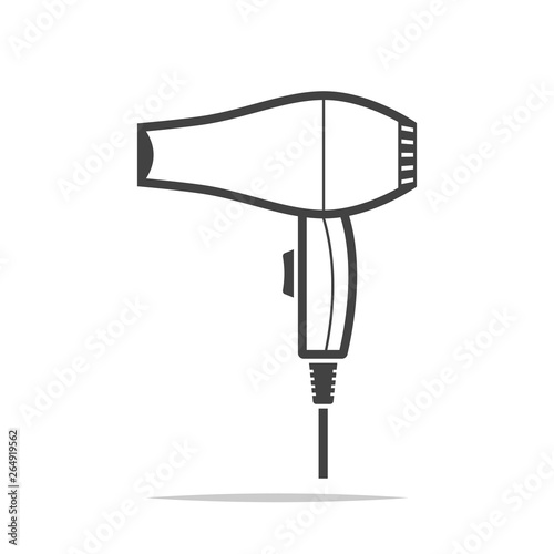 Hair dryer icon outline vector