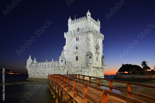 Belem Tower at sunset, Lisbon, Portugal