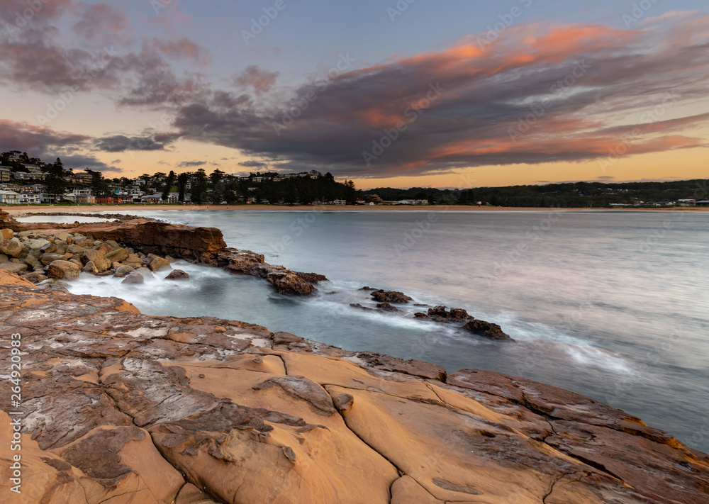 Reverse Sunrise Seascape from Rock Platform