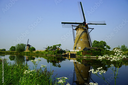 KINDERDIJK - the windmills at Kinderdijk in Holand are group of 19 monumental windmills