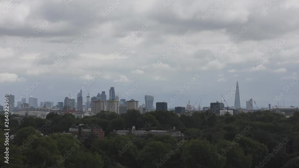 Dark gloomy clouds over Central London. Dark gloomy clouds over Central London.