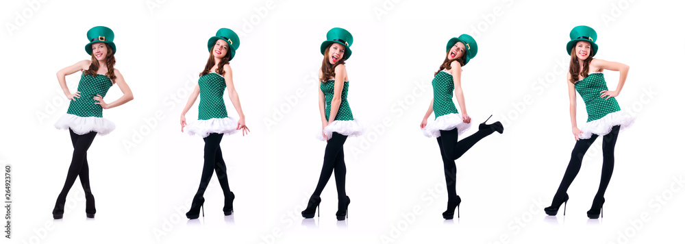 Fototapeta premium Woman in saint patrick concept