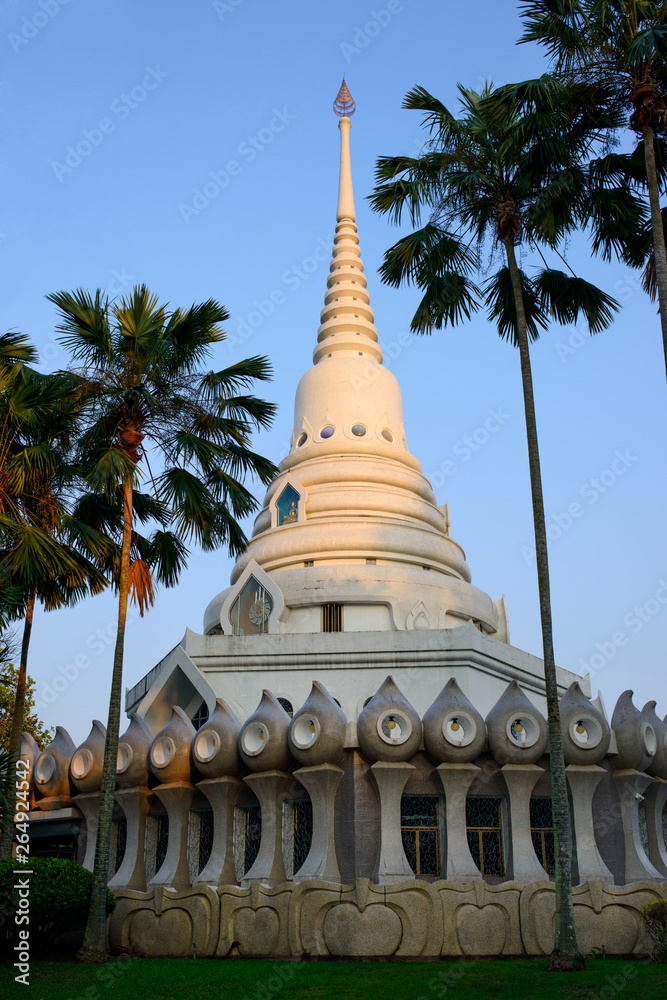 Pagoda in Wat Yansangwararam public monastery park. Pattaya, Chonburi, Thailand.