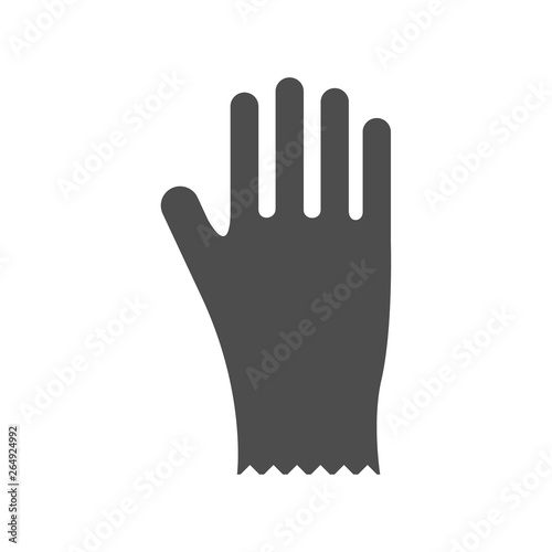 rubber glove vector icon isolated on white background. rubber glove flat icon for web, mobile and user interface design