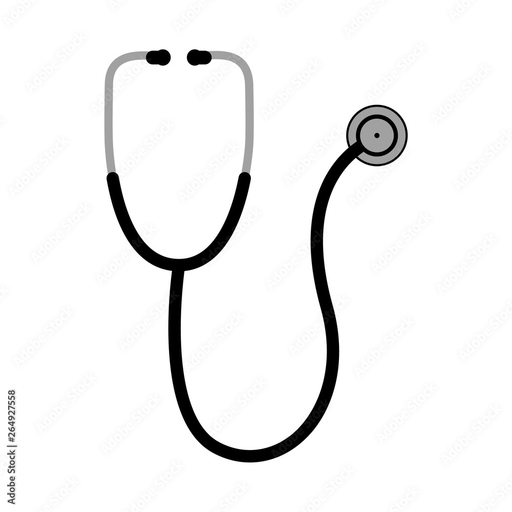 black stethoscope icon isolated black stethoscope icon isolated