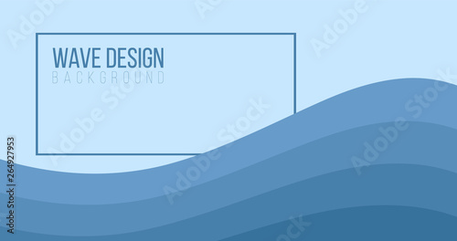Abstract Modern Design Creativity Background of Blue Waves, with the box for text. Vector background can be used in cover design, book design, poster,, flyer, website backgrounds or advertising. Vecto
