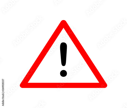 warning sign. Attention sign with exclamation mark symbol. Vector illustration