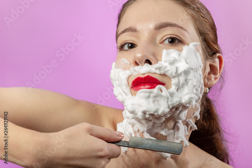 woman has shave
