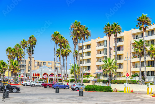 Famous Los Angeles Beach - Venice Beach with people. © BRIAN_KINNEY