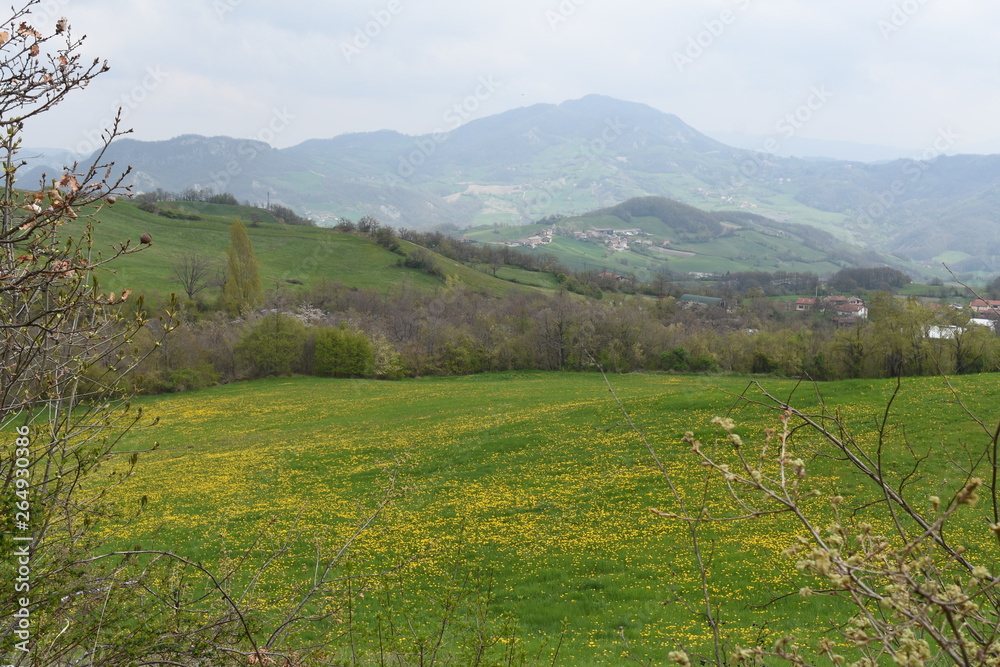 Outdoor and trekking in nature, italian hills 
