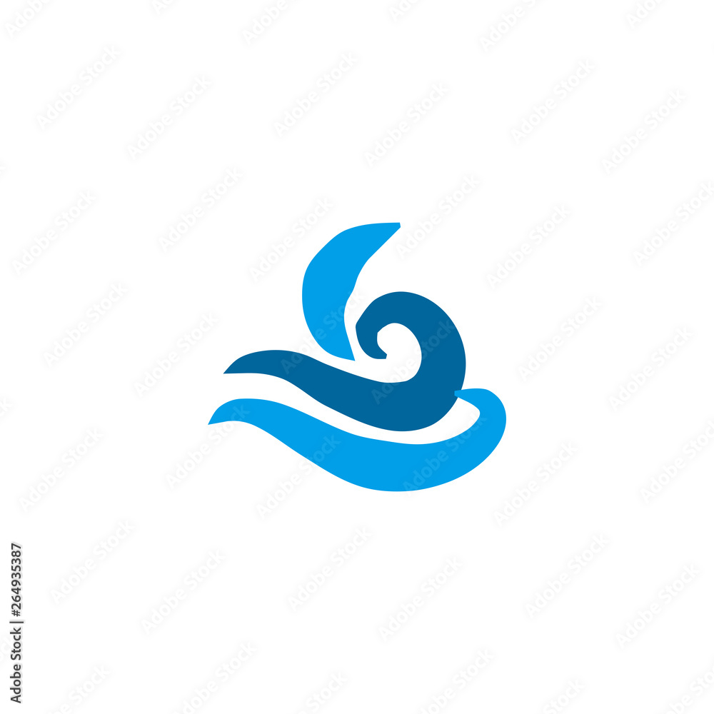 Wave icon logo design vector template Wave icon logo design vector template