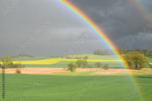 doppelter Regenbogen über der Eifel photo