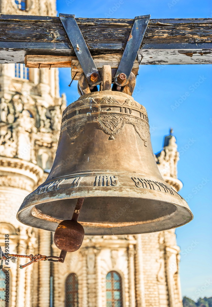 Ancient cast iron church bell