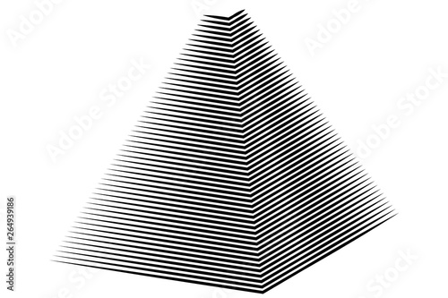 Piramide formada por trazos negros.
