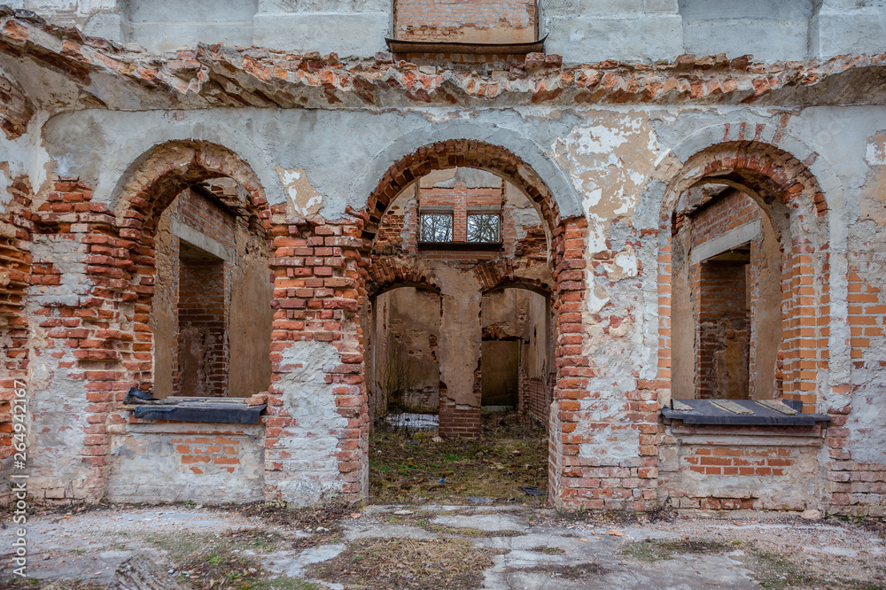 Close-up of an abandoned Alanciu manor ruins. Lithuania. Close-up of an abandoned Alanciu manor ruins. Lithuania.
