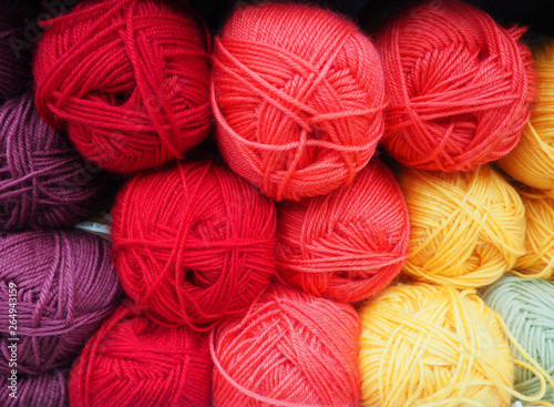 Different colors yarn, multicolored threads