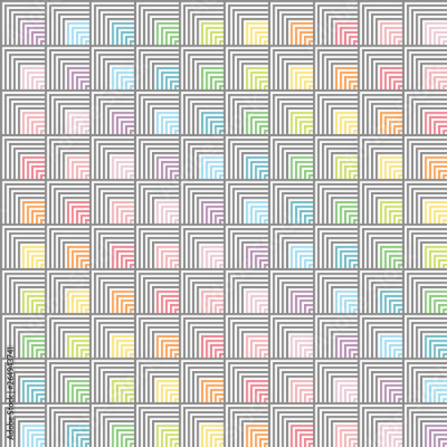 colorful lines in square shape. rainbow and pastel color concept. seamless pattern. vector illustration.