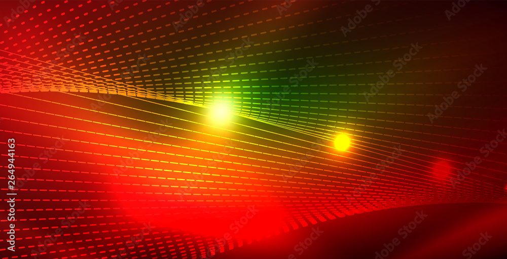 Fototapeta premium Shiny neon space background