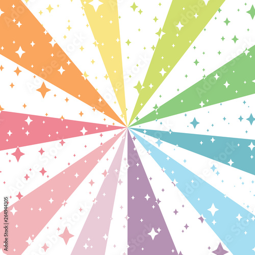 colorful shuffles of laser beam with glitters; like as pastel galaxy. rainbow color concept. vector illustration.