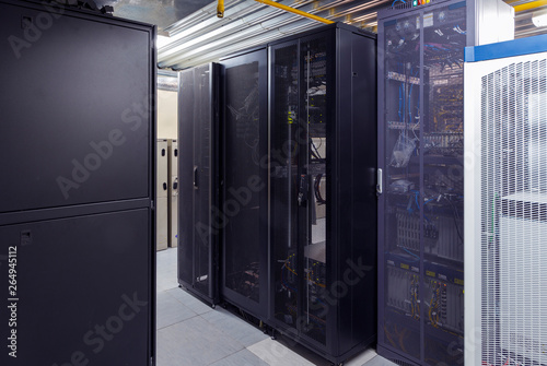 Telecommunication servers with supercomputers in data center