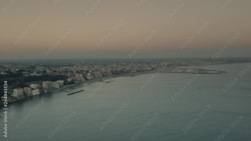 Aerial view of Nettuno in the evening. Lazio, Italy Aerial view of Nettuno in the evening. Lazio, Italy