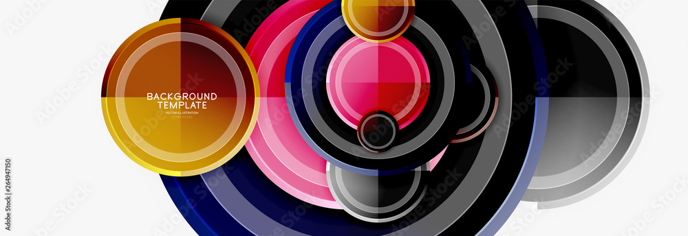 Colorful glossy circles background Colorful glossy circles background
