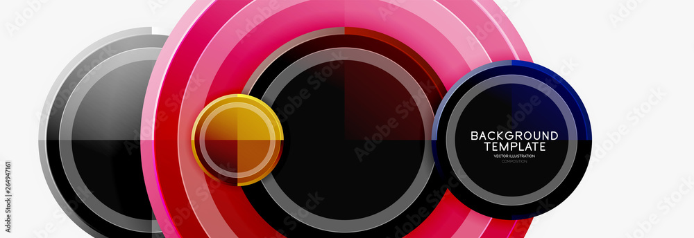 Colorful glossy circles background Colorful glossy circles background