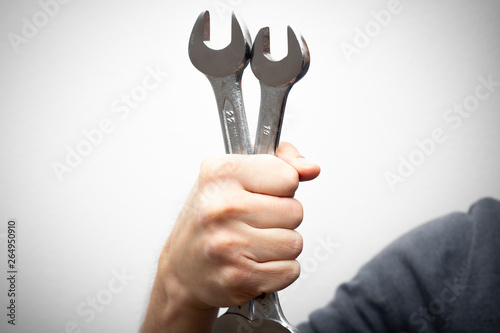 wrenches in the hand