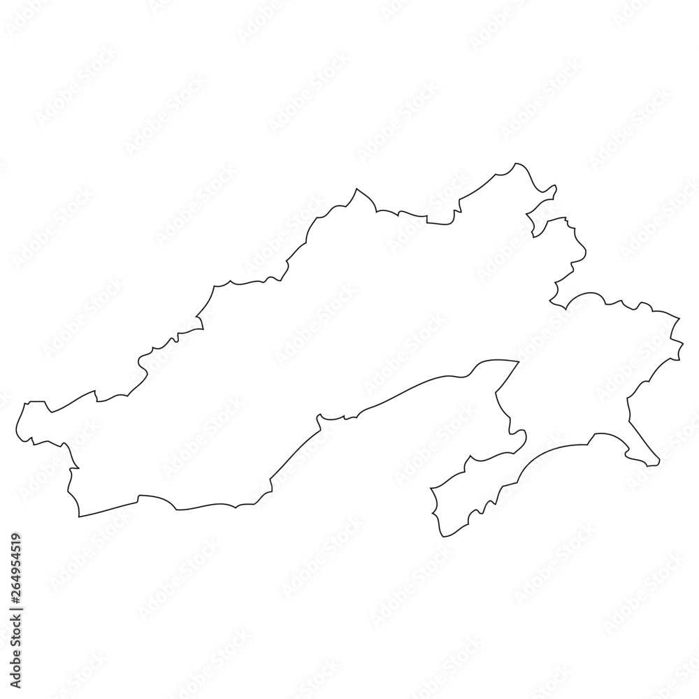 Arunachal Pradesh. Map of India. Region India.
