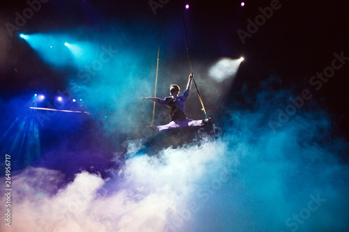 Air acrobat in the circus.