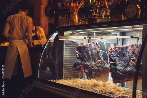 Fotografie Dried meat. Beef steak.