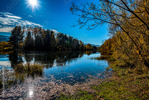 River in autumn Енисей осенью