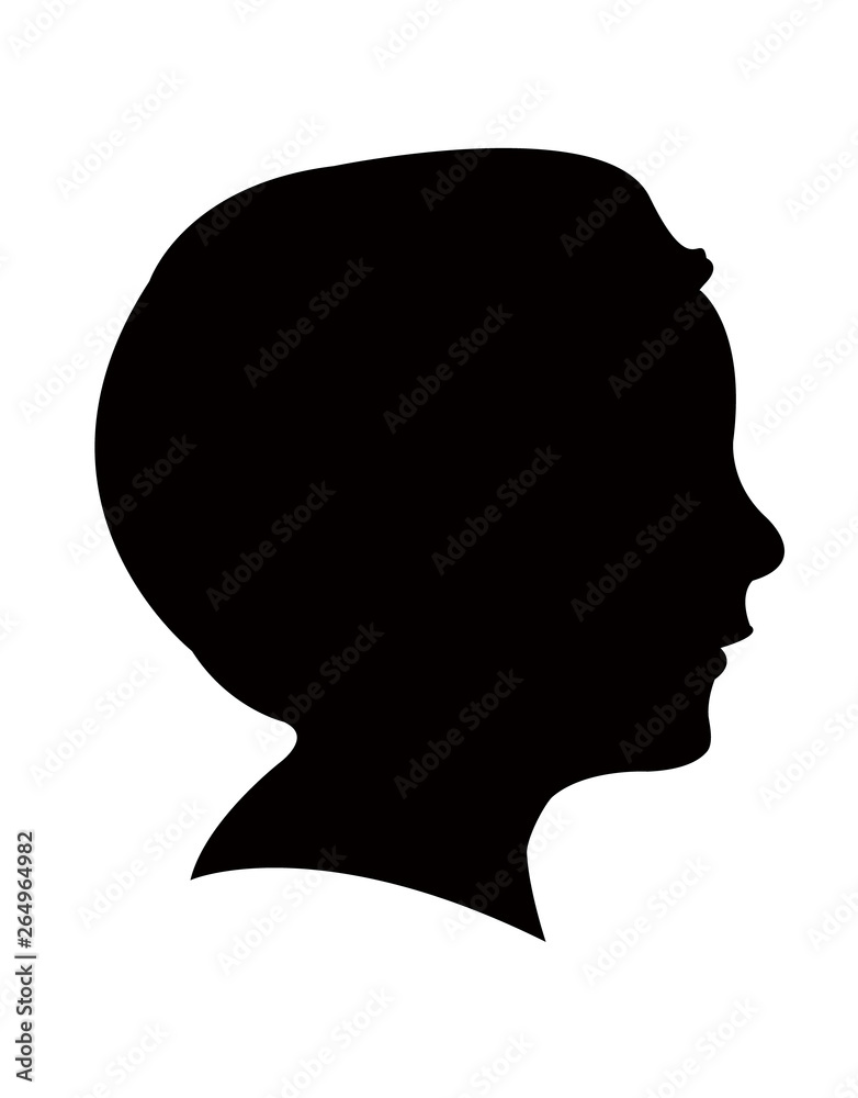 a boy head silhouette vector a boy head silhouette vector