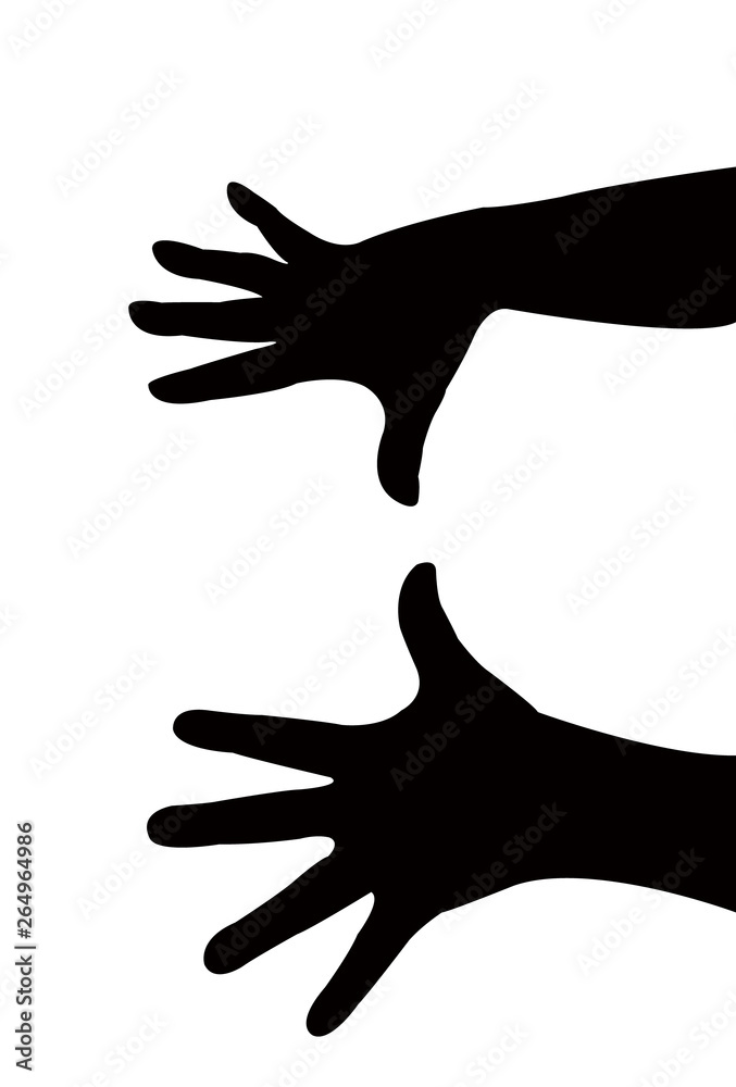 Fototapeta premium hands silhouette vector
