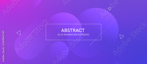 Abstract futurictic banner with a gradient shapes and blur 