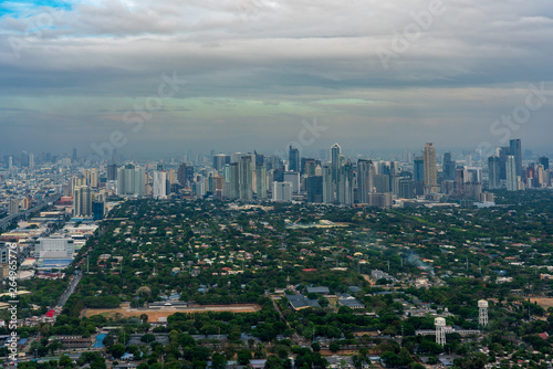Aerial view of Metro manila sky scrapers