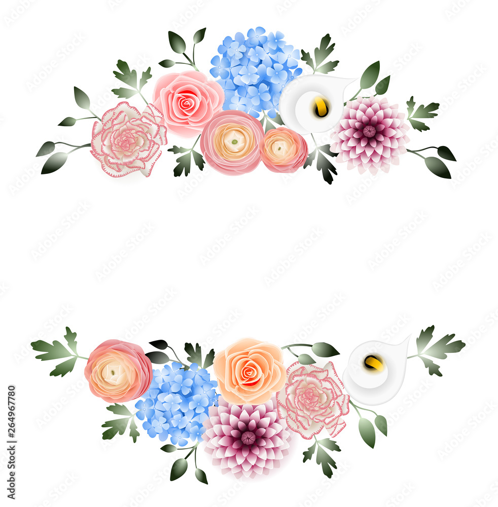 Flowers decoration banner 