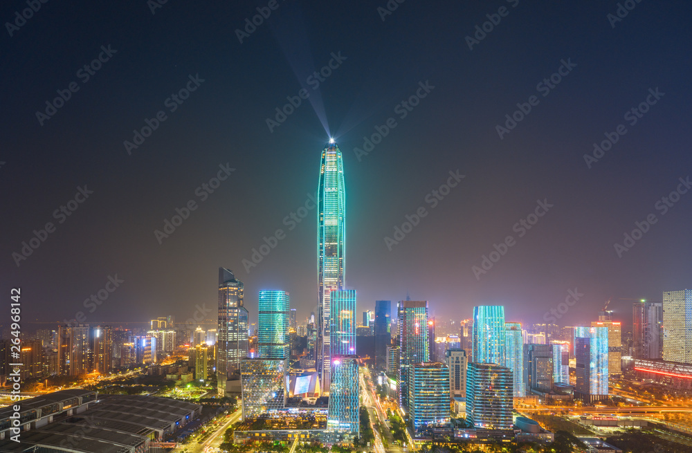 Naklejka premium Modern urban architecture scenery in Shenzhen, China