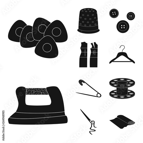 Vector design of studio and industry logo. Set of studio and sewing vector icon for stock.