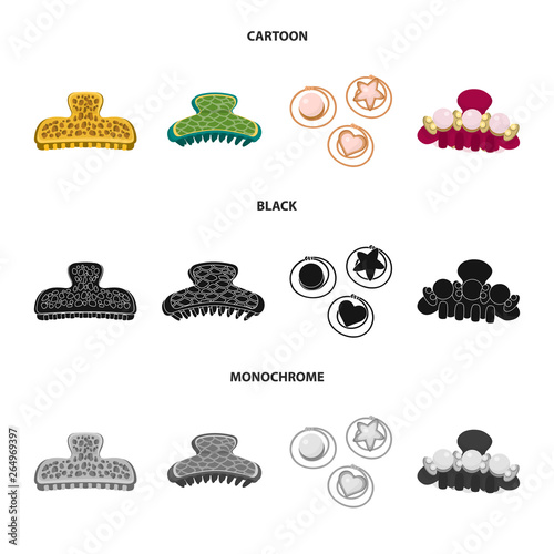 Vector design of beauty and fashion icon. Set of beauty and female vector icon for stock.