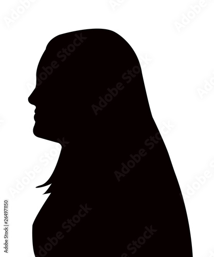 a woman head silhouette vector © turkishblue