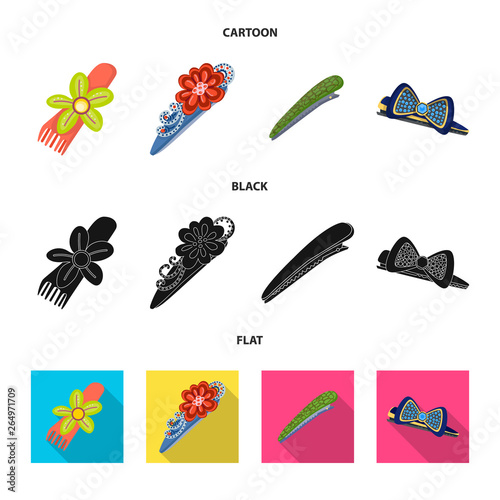 Vector design of beauty and fashion icon. Set of beauty and female vector icon for stock.