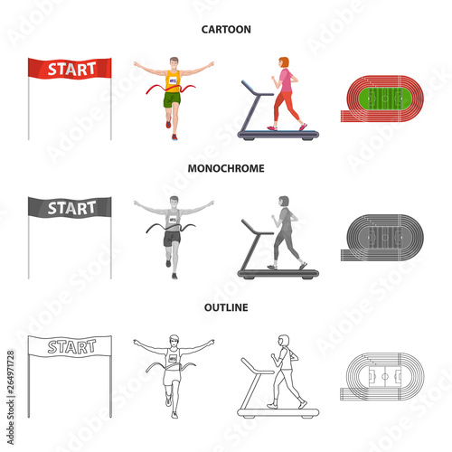 Isolated object of sport  and winner sign. Set of sport  and fitness  vector icon for stock. © Svitlana